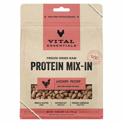 Freeze Dried Dog Food Topper, PROTEIN MIX-IN, Chicken Recipe - Mini Nibs