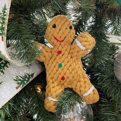 Cat & Dog Dental Cleaning Rope Toy (limited) - Gingerbread Man