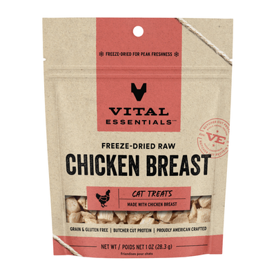 Traitement de chat séché gelé - Poitrine de poulet - 1 oz