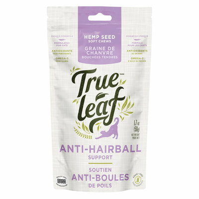 Anti-Hairball Support for Cats, Hemp Seed Soft Chews - 50 g