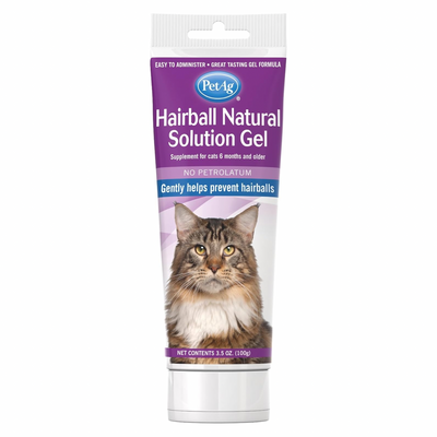 Hairball Natural Solution Gel Supplement for Cats - 3.5 oz