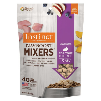 Freeze Dried Cat Food Topper - RAW BOOST MIXERS - Farm Raised Rabbit Recipe