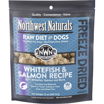 Freeze Dried Dog Food - Nuggets - Whitefish & Salmon Recipe