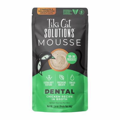 Wet Cat Food - SOLUTIONS MOUSSE - Dental - Chicken Recipe in Broth - Adult
