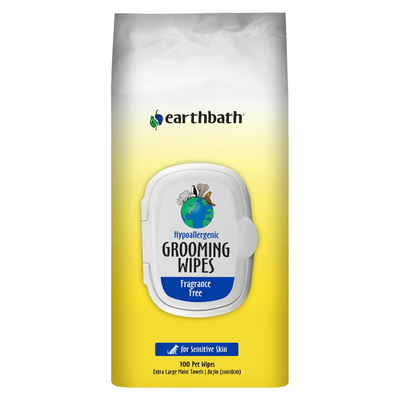 Dog & Cat Grooming Wipes - Hypoallergenic (Fragrance Free) - 100 ct