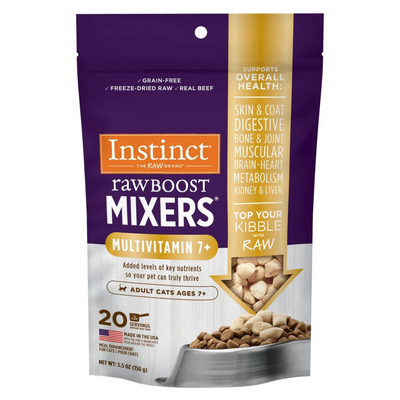 Freeze Dried Cat Food Topper - Raw Boost Mixers - MultiVitamin - Adult 7+