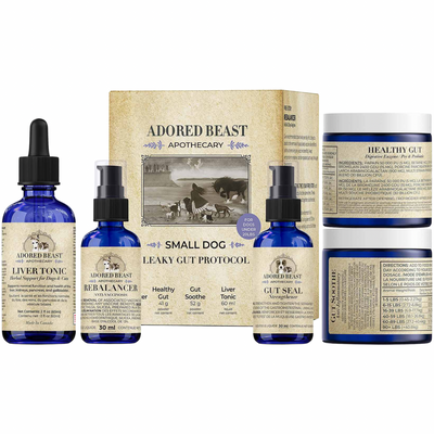 Dog Supplement - Small Dog - Leaky Gut Protocol - 5 product kit