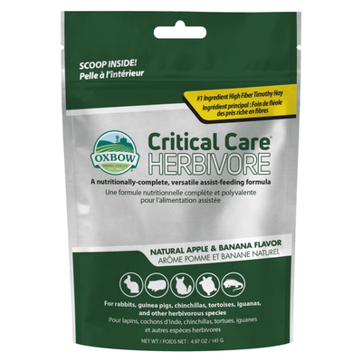 Small Animal Supplement - Critical Care HERBIVORE - Nutritional Apple & Banana Flavor