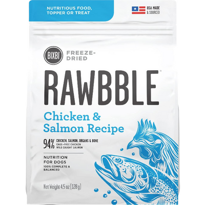 Freeze Dried Dog Food - RAWBBLE - Chicken & Salmon Recipe