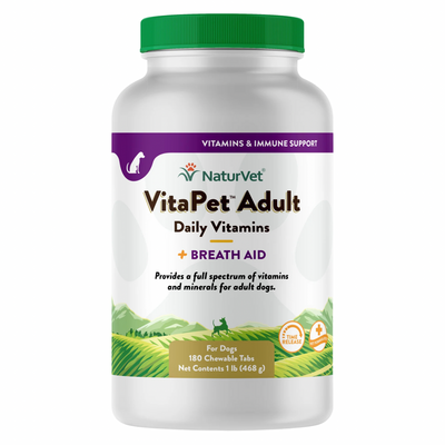 Dog Supplement - VitaPet Adult - Immune Support - Daily Vitamin + Breath Aid