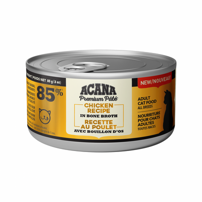 Nourriture pour chats en conserve - Pâté premium - Adulte - Recette de poulet dans le bouillon d'os