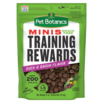 Soft & Chewy Dog Treat - MINIS TRAINING REWARDS - Grain Free Duck & Bacon Flavor - 4 oz