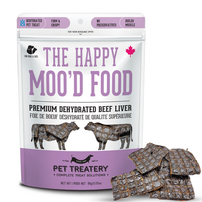 Dog & Cat Treat - The Happy Moo'D Food - Premium Dehydrated Protein Beef Liver