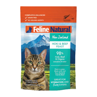 Nourriture pour chats mouillés - Fête Hoki et bœuf - Pouche de 3 oz