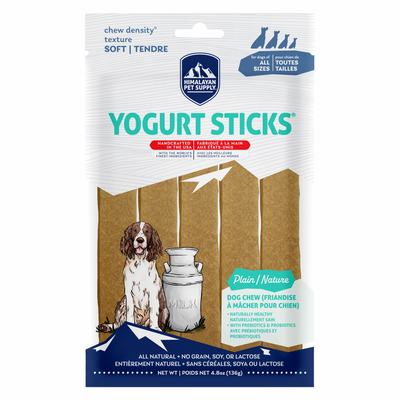 Dog Chewing Treat - YOGURT STICKS - Plain with Prebiotics & Probiotics