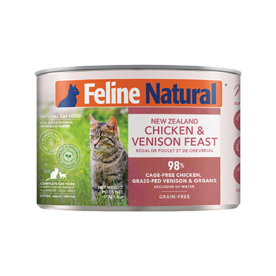 Nourriture pour chats en conserve - Fête de poulet et de venaison