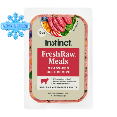 Frozen Raw Dog Food - FreshRaw Meals - Grass Fed Beef Recipe - Adult