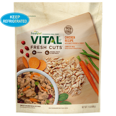 鲜食狗粮 - VITAL FRESH CUTS - 鸡肉配方搭配红薯和胡萝卜