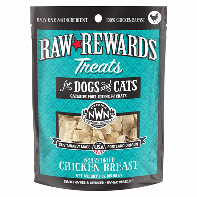 Freeze Dried Treat for Dogs & Cats - RAW REWARDS - Chicken Breast