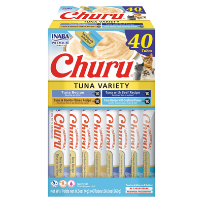 Creamy Cat Treat - CHURU - 40 ct Tuna Variety Box