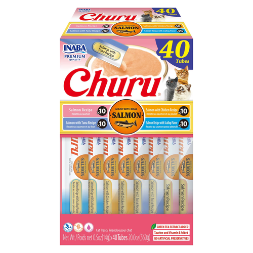 Creamy Cat Treat - CHURU - 40 ct Salmon Variety Box