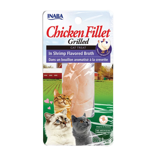 Cat Treat - GRILLED CHICKEN - Shrimp Flavored Broth