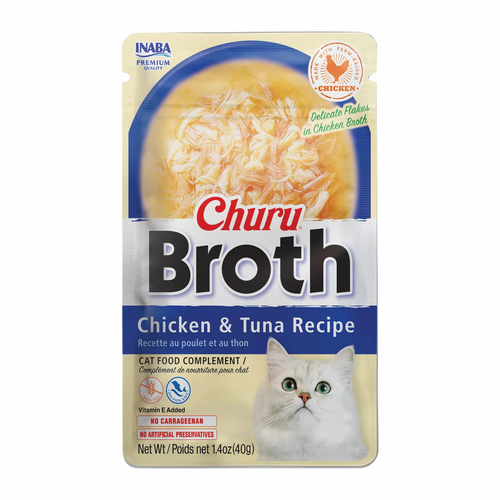 Side Dish Cat Treat - CHURU Broth - Chicken & Tuna Recipe
