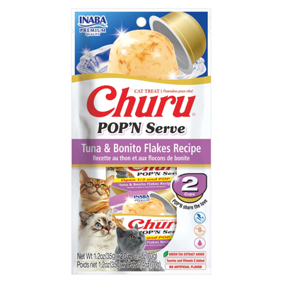 Lickable Cat Treat - CHURU POP'N Serve - Tuna & Bonito Flakes Recipe