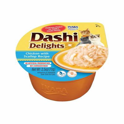 Side Dish Cat Treat - DASHI DELIGHTS - Chicken with Scallop Recipe