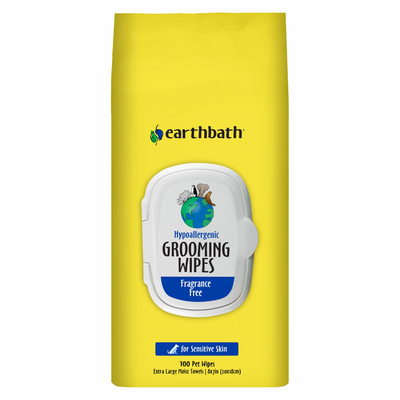 Lingettes de toilettage pour animaux de compagnie, hypo-allergénique (sans parfum), 100 cts