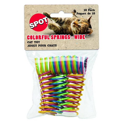 Bouncy Cat Toy - Colorful Springs - Wide - 10 pk