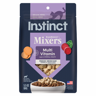 Topper des aliments pour chats lyophilisés - Boost Boost Boost - Multivitamine pour les chats adultes - 5,5 oz