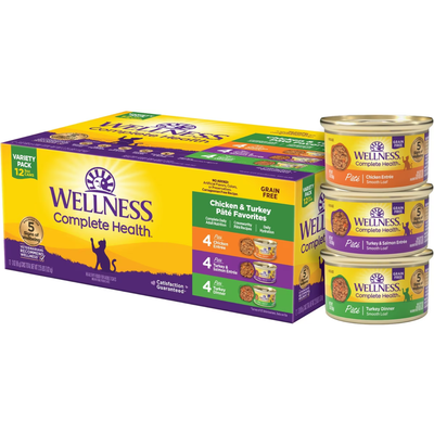 Canned Cat Food - COMPLETE HEALTH - Variety Pack - Chicken & Turkey Pâté Favorites - Adult