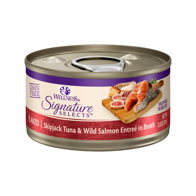 Canned Cat Food - CORE Signature Selects - Flaked Skipjack Tuna & Wild Salmon Entreé in Broth - Adult