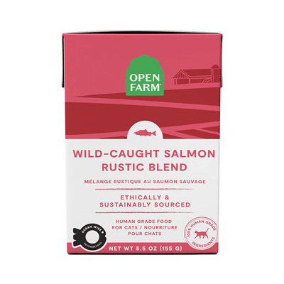 Wet Cat Food, Wild-Caught Salmon Rustic Blend, 5.5 oz - J & J Pet Club - Open Farm