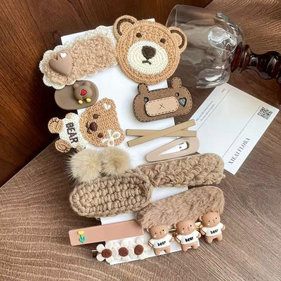 Plush Pet Hairpin - 14 pc set
