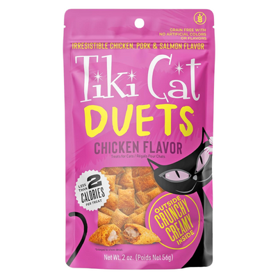 Cat Treat - DUETS - Chicken Flavor (Outside Crunchy, Inside Creamy) - 2 oz