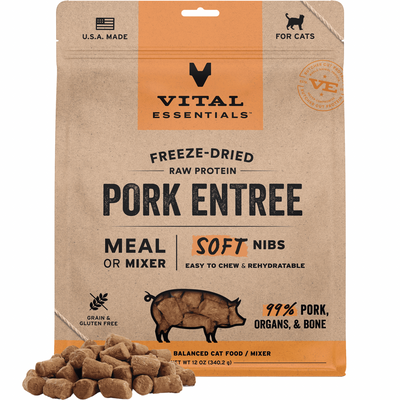 Freeze Dried Cat Food - Soft Nibs - Pork