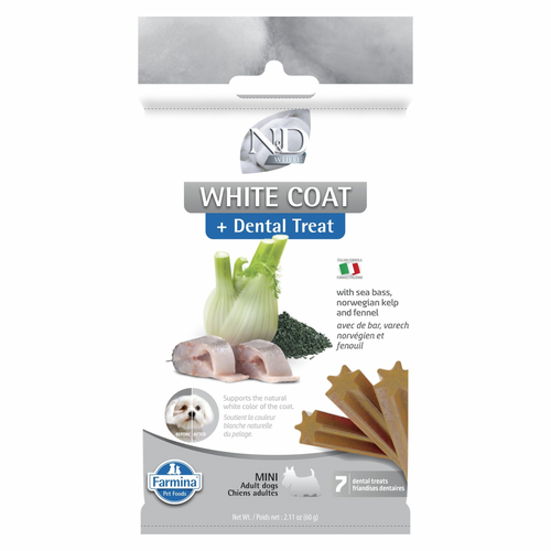 Dog Dental Treat - N & D - White Coat - Adult Mini