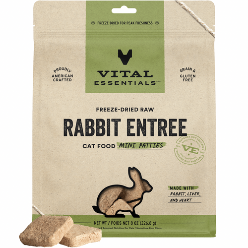 Freeze Dried Cat Food - Mini Patties - Rabbit