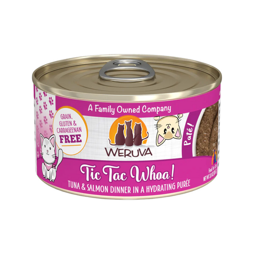 Canned Cat Food - Paté - Tic Tac Whoa! - Tuna & Salmon Dinner in a Hydrating Purée