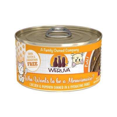Canned Cat Food - Patés - Who wants to be a Meowionaire? - Chicken & Pumpkin Dinner in a Hydrating Purée