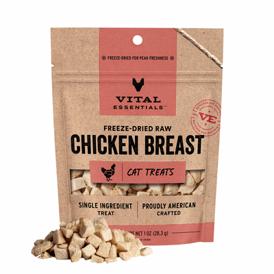 Traitement de chat séché gelé - Poitrine de poulet - 1 oz