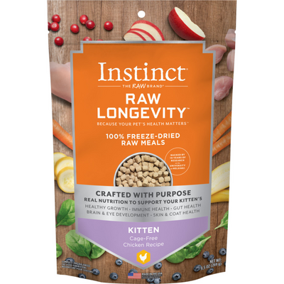 Freeze Dried Raw Cat Food - LONGEVITY - Cage Free Chicken - Kitten