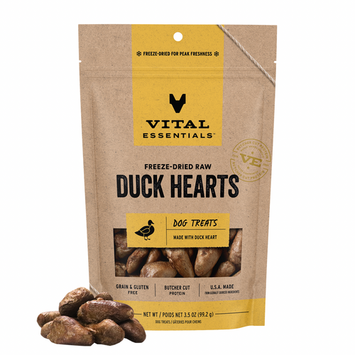 Freeze Dried Dog Treat - Duck Hearts