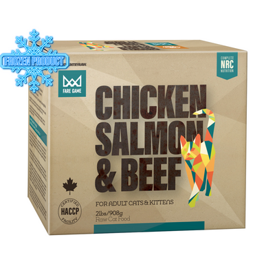 Cat Frozen Raw - FARE GAME - Chicken & Salmon & Beef