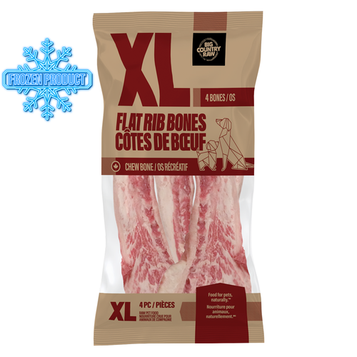 Frozen Raw Bones - XL Flat Rib Bone