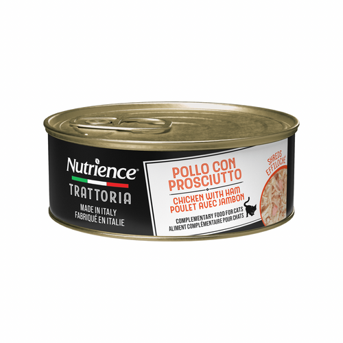 Canned Cat Food Topper - TRATTORIA - Chicken with Ham Shreds - 70 g
