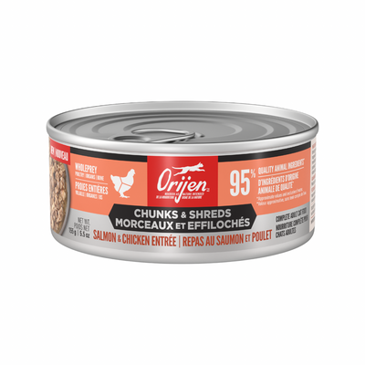 Canned Cat Food - Chunks & Shreds - Salmon & Chicken Entrée - Adult