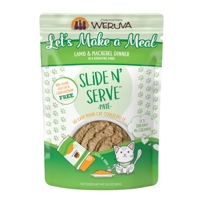 Pochette de chat - Slide N 'Servir - Faisons un repas - Dîner d'agneau et de maquereau - 2.8 oz